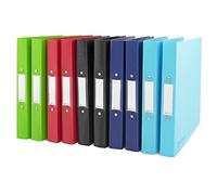 Rapesco 1720 2-Ring Binder with Antibacterial Protection, 35 mm Spine, A4, Assorted Colours, Pack of 10
