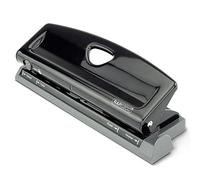 Rapesco 1725 Adjustable 6-Hole Punch, 9 Sheet Capacity, Black