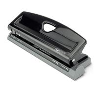 Rapesco 1725 Adjustable 6-Hole Punch, 9 Sheet Capacity, Black