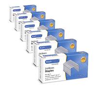 Rapesco 1736 Galvanised Staples 24/6mm, 6 Boxes of 5000 Staples