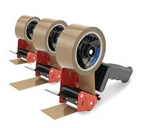 Rapesco 1742 Business Pack: 3 Germ-Savvy Antibacterial 960 Tape Dispensers and 3 Brown Packing Tapes