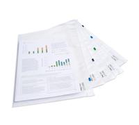 Rapesco 1803 Plastic Wallet Zip Folder, Plastic Zip, A4+, Transparent, Pack of 5