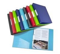 Rapesco 1814 4-Ring Binders with Antibacterial Protection, 35 mm Spine, A4, Assorted Colours, Pack of 10