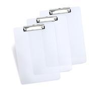 Rapesco 1824 Business Pack: 3 Clipboards, A4, Clear Frosted Transparent