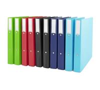 Rapesco 1826 ECO 2-Ring Binder, 38 mm Spine, A4, Assorted Colours, Pack of 10