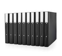 Rapesco 1827 ECO 2-Ring Binder, 38 mm Spine, A4, Black, Pack of 10