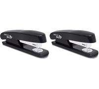 Rapesco 1841 ECO Half Strip Stapler, 20 Sheet Capacity, Black (Pack of 2)