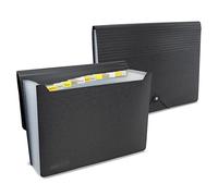 Rapesco 1843 ECO 13-Part Desktop Expanding File, A4, Black, Pack of 2