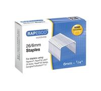 Rapesco 26/6mm Staples Galvanised Chisel Point (5000 Pack) S11662Z3