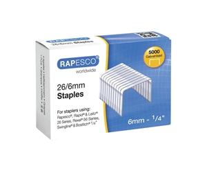 Rapesco 26/6mm Staples Galvanised Chisel Point (5000 Pack) S11662Z3