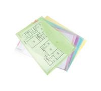 Rapesco A3 Pastel Assorted Popper Wallet (Pack Of 5)
