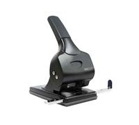 Rapesco 1015 Heavy Duty Alu 65 Metal 2-Hole Punch, 65 Sheet Capacity, Black