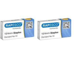 Rapesco AP510VZ3 10/4 mm Galvanised Staples, Box of 1000 (Pack of 2)