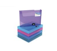 Rapesco Box File, 40mm file storage box Blue, Green, Red, Violet, White