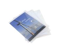 Rapesco Popper Wallet Eco 1040 A4+ Polypropylene Clear Pack of 5