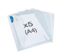 Rapesco ECO Recycled A4 ID Popper Wallet - Clear - Pack of 5