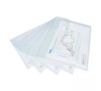 Rapesco ECO Recycled A5 Popper Wallet Clear Pack of 5