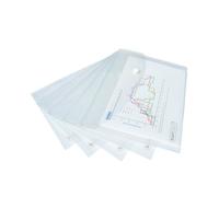 Rapesco Eco Recycled Popper Wallet A5 Clear (Pack of 5) 1588