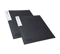 Rapesco 1643 Presentation Folder with Antibacterial Protection, 20 Pockets, A4, Black, Pack of 2