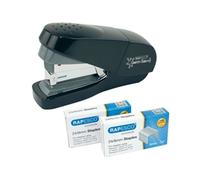 Rapesco Stapler 1688 ECO Less Effort Flat Clinch, 35-sheet, 2000 Type 24/6mm Staples, Black