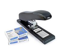 Rapesco HD-100 Stapler and 923 Type 3/8" Staples, Staple Set (1307),Black with Staples