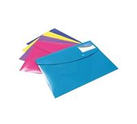 Rapesco Eco Recycled ID Popper Wallet A4 Assorted Bright Solid (Pack of 5) 0701