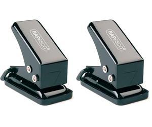 Rapesco PF15A001 Single Hole Punch, 8 Sheet Capacity, Assorted Colours (Pack of 2)