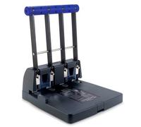 Rapesco Pf4000A1 P4400 High-Capacity 4-Hole Punch, 150 Sheet Capacity, Black And Purple
