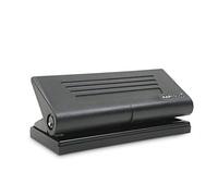 Rapesco PF66P0B1 Adjustable 6-Hole Diary Punch, 8 Sheet Capacity, Black