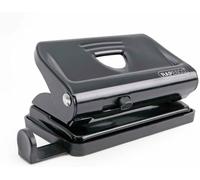Rapesco PF810MB1 810 2-Hole Metal Punch, 12 Sheets Capacity, Black