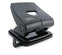 Rapesco PF827PB2 2-Hole Punch 827-P, 30 Sheet Capacity, Black | Germ-Savvy Antibacterial Protection