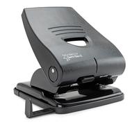 Rapesco PF835PB2 Germ-Savvy Antibacterial, Heavy Duty 835-P 2-Hole Punch, 40 Sheet Capacity, Black