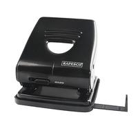 Rapesco PF88A0B1 Retro Heavy Duty 2-Hole Punch, 35 Sheet Capacity, Black