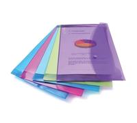 Rapesco Document Wallet A4 Press Stud PP (Polypropylene) 24.3 (W) x 0.2 (D) x 35.4 (H) cm Assorted Pack of 5