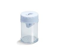Rapesco R34DCDB2 Traditional Double-Hole Pencil Sharpener with Shavings Compartment, Transparent