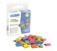 Rapesco RC4050MC Supaclip 40 Refill Clips, Assorted Colours, Pack of 50