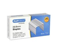 Rapesco S11880Z3 Type 26/8 mm (No.56) Galvanised Staples, Pack Of 5000