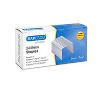 Rapesco S24807Z3 Type 24/8 mm (No.16) Galvanised Staples, Pack of 5000
