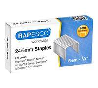 Rapesco S24607Z3 Type 24/6 mm (No.16) Galvanised Staples, Pack of 1000