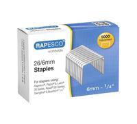 Rapesco 26/6mm Staples Galvanised Chisel Point Pack of 5000 S11662Z3