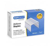 Rapesco Staples 26/6 S11662Z3 Steel Silver Pack of 5000 Staples