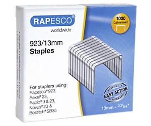 Rapesco Staples 923/13 1484 Galvanised Steel Silver Pack of 1000