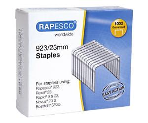 Rapesco Staples 923/23 1242 Steel Silver Pack of 1000