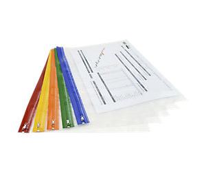 Rapesco Zippi Bags Zip Lock Bags A3 Zip PP (Polypropylene) 35.5 (W) x 48 (D) x 0.5 (H) cm Assorted Pack of 5