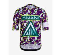 Rapha Amani Pro Team Training Jersey short sleeve green yellow white - S
