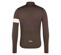 Rapha Core Thermal Long Sleeve Jersey S Deep Coffee / White