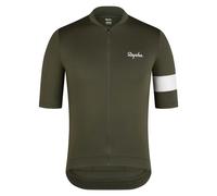 Rapha Men's Core Jersey in Dark Green and White S