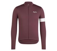 Rapha Men's Core Thermal Long Sleeve Jersey in Huckleberry and White S