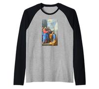 Raphael Christ Giving Keys to Saint Peter Raglan Baseball Tee