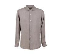 Raphael Linen Shirt- male- MC2 Saint Barth- Casual Shirts- Brown- L- Shirts L